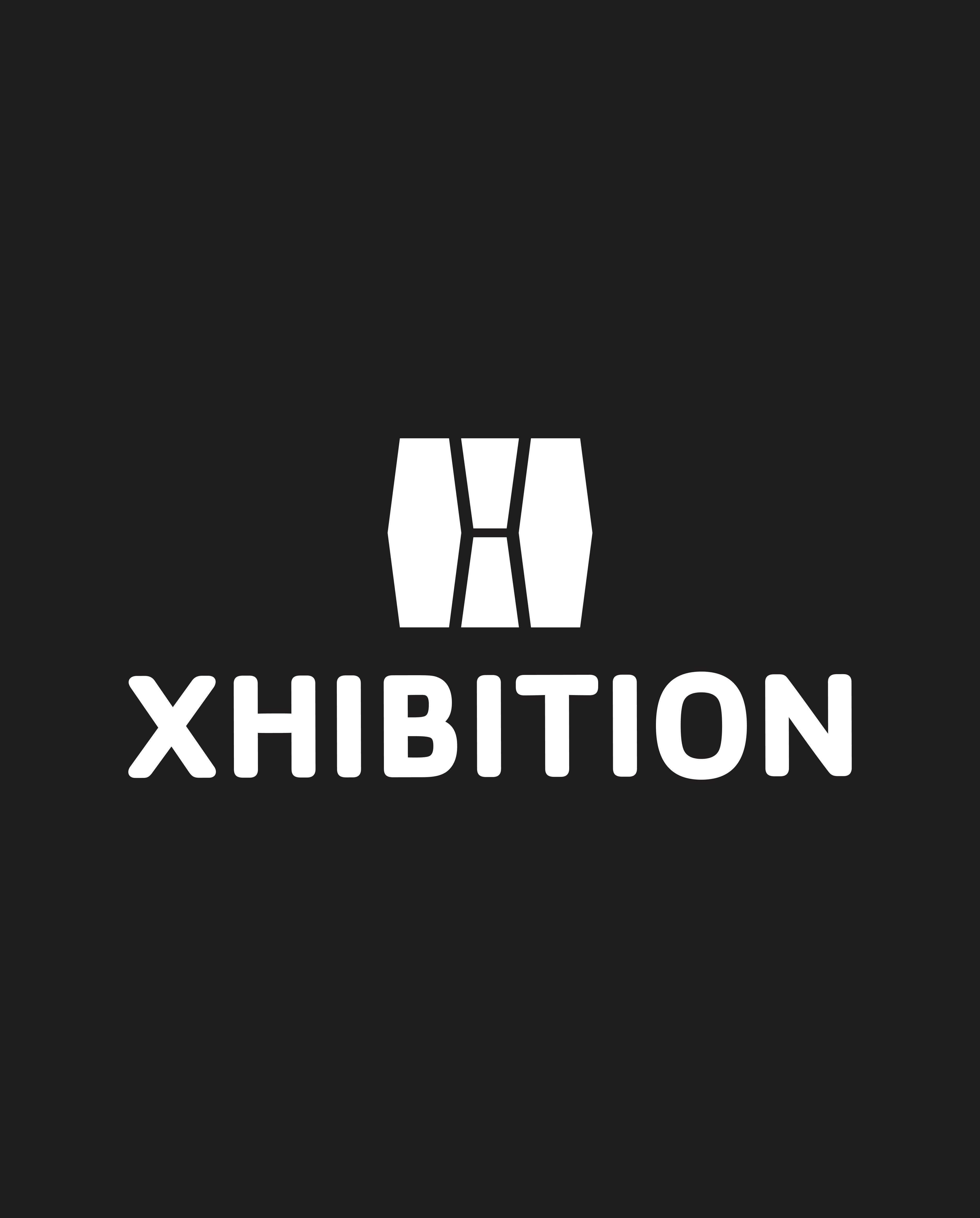 xhibition logo på mørk bakgrunn